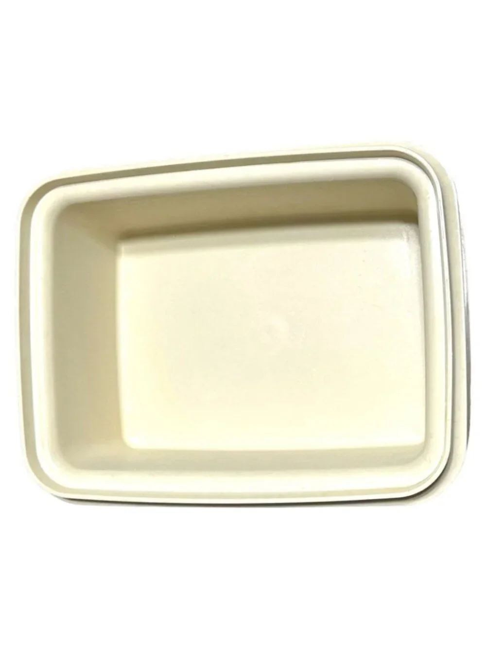 Vintage Tupperware Freeze-n-Save Ice Cream Keeper 1254 Almond Bottom 1255 Sheer